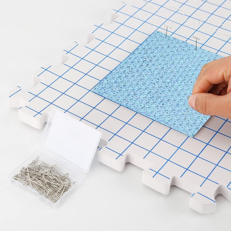Yrangee Blocking Mats for Knitting & Crochet Project with 20pcs Knitting Blockers 100 T-pin - Image 5